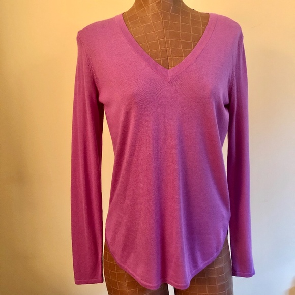 NWT Ralph Lauren Pink V Neck sweater in Pink (SM) - Picture 1 of 7